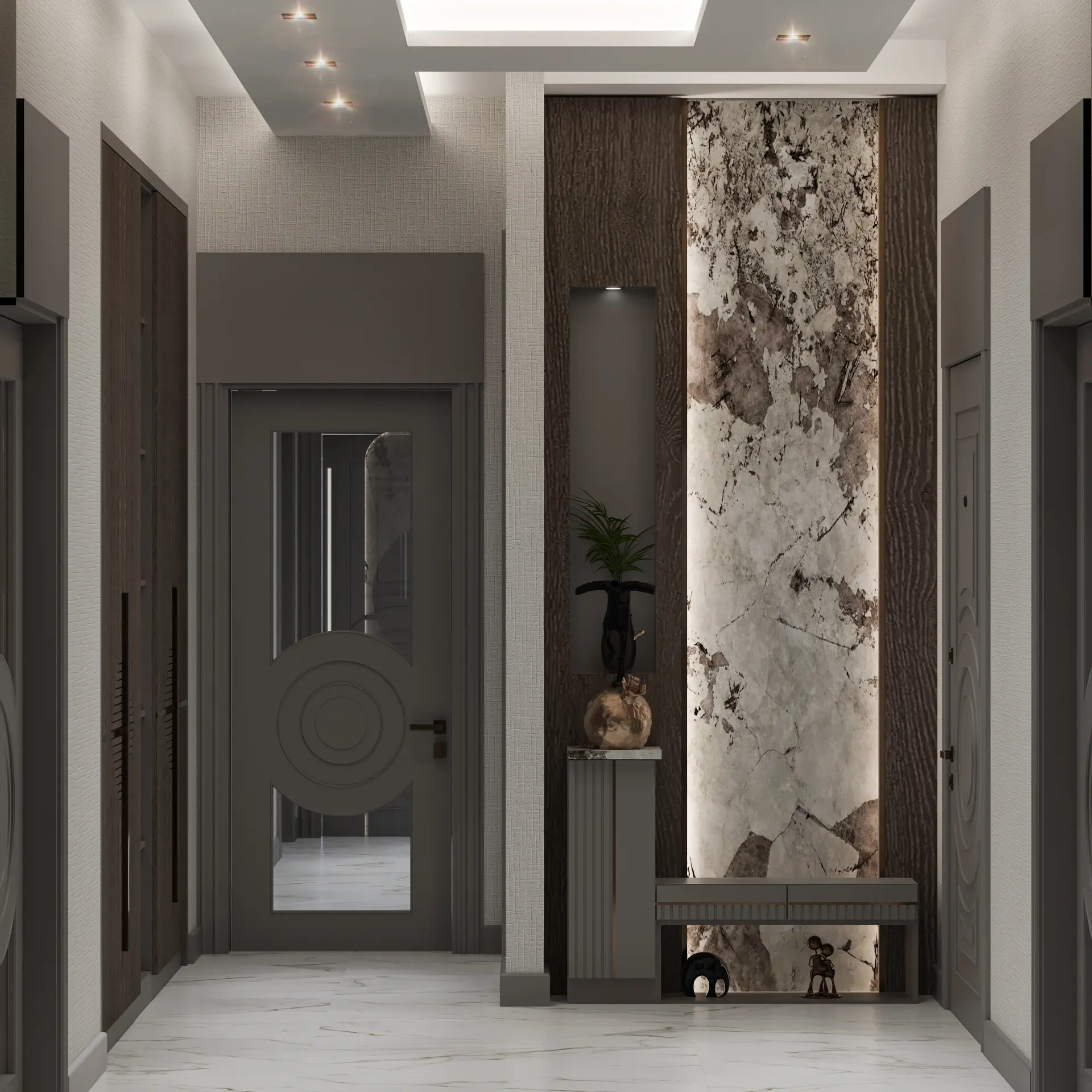 İÇ MİMARLIK - TOPLU KONUT - TÜZÜNLER İNŞAAT